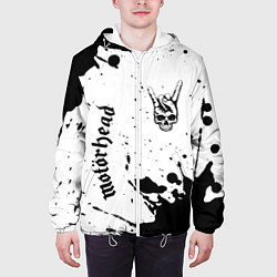 Куртка с капюшоном мужская Motorhead и рок символ на светлом фоне, цвет: 3D-белый — фото 2