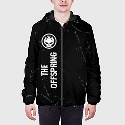 Куртка с капюшоном мужская The Offspring glitch на темном фоне: по-вертикали, цвет: 3D-черный — фото 2