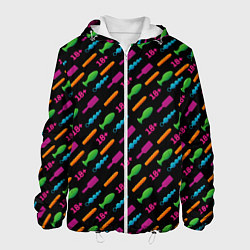 Куртка с капюшоном мужская Sex Shop, цвет: 3D-белый