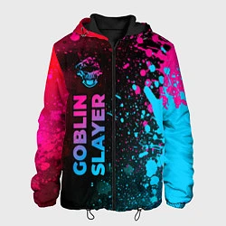 Куртка с капюшоном мужская Goblin Slayer - neon gradient: по-вертикали, цвет: 3D-черный