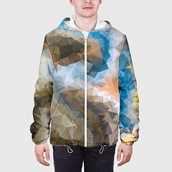Куртка с капюшоном мужская Spirit pattern, цвет: 3D-белый — фото 2