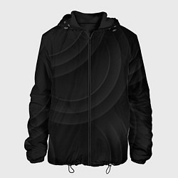 Куртка с капюшоном мужская Объемный паттерн c кругами, цвет: 3D-черный