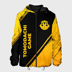 Куртка с капюшоном мужская Tomodachi Game - gold gradient: надпись, символ, цвет: 3D-черный