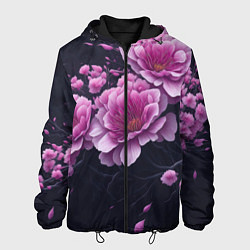 Мужская куртка Ветки цветущей розовой сакуры