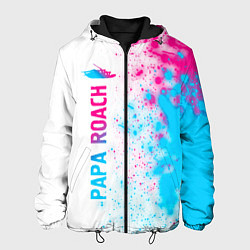 Мужская куртка Papa Roach neon gradient style: по-вертикали