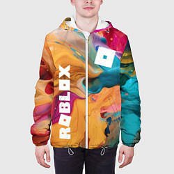 Куртка с капюшоном мужская Roblox Logo Color, цвет: 3D-белый — фото 2