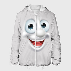 Куртка с капюшоном мужская Милая улыбка, цвет: 3D-белый