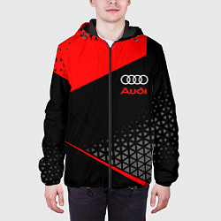 Куртка с капюшоном мужская Ауди - sportwear, цвет: 3D-черный — фото 2