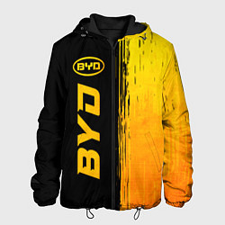 Куртка с капюшоном мужская BYD - gold gradient: по-вертикали, цвет: 3D-черный