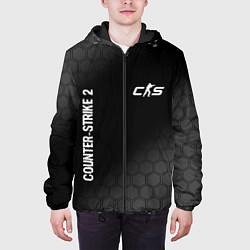Куртка с капюшоном мужская Counter-Strike 2 glitch на темном фоне: надпись, с, цвет: 3D-черный — фото 2