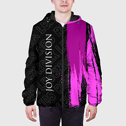 Куртка с капюшоном мужская Joy Division rock legends: по-вертикали, цвет: 3D-черный — фото 2