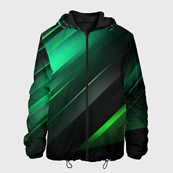 Мужская куртка Black green abstract