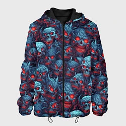 Куртка с капюшоном мужская Monster skulls pattern, цвет: 3D-черный