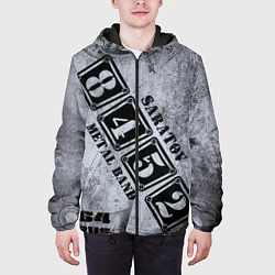 Куртка с капюшоном мужская 8452 metal band Саратов, цвет: 3D-черный — фото 2