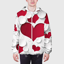 Куртка с капюшоном мужская С любовью для вас, цвет: 3D-белый — фото 2