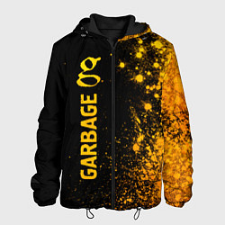 Куртка с капюшоном мужская Garbage - gold gradient: по-вертикали, цвет: 3D-черный