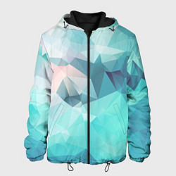 Куртка с капюшоном мужская Небо из геометрических кристаллов, цвет: 3D-черный