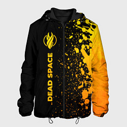 Куртка с капюшоном мужская Dead Space - gold gradient: по-вертикали, цвет: 3D-черный