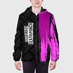 Куртка с капюшоном мужская Five Finger Death Punch rock legends: по-вертикали, цвет: 3D-черный — фото 2