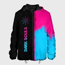 Куртка с капюшоном мужская Dark Souls - neon gradient: по-вертикали, цвет: 3D-черный