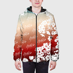 Куртка с капюшоном мужская Stray Kids flowers, цвет: 3D-черный — фото 2