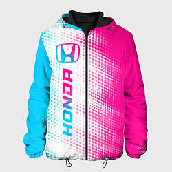 Куртка с капюшоном мужская Honda neon gradient style: по-вертикали, цвет: 3D-черный
