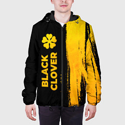 Куртка с капюшоном мужская Black Clover - gold gradient: по-вертикали, цвет: 3D-черный — фото 2