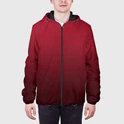 Куртка с капюшоном мужская Градиент цвета тёмный кабаре, цвет: 3D-черный — фото 2
