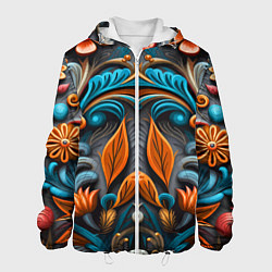 Куртка с капюшоном мужская Mirrow floral pattern - art - vogue, цвет: 3D-белый
