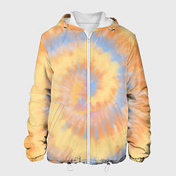 Куртка с капюшоном мужская Tie-Dye дизайн, цвет: 3D-белый