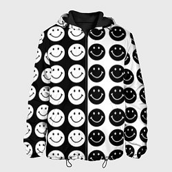 Куртка с капюшоном мужская Smiley black and white, цвет: 3D-черный