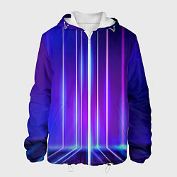 Мужская куртка Neon glow - vaporwave - strips