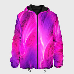 Куртка с капюшоном мужская Pink abstract texture, цвет: 3D-черный