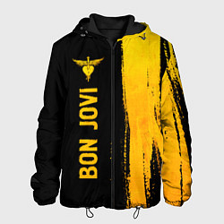 Мужская куртка Bon Jovi - gold gradient: по-вертикали
