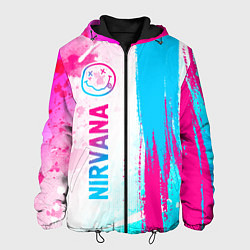 Мужская куртка Nirvana neon gradient style: по-вертикали