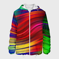 Мужская куртка Разноцветный абстрактный узор волны