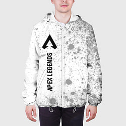 Куртка с капюшоном мужская Apex Legends glitch на светлом фоне: по-вертикали, цвет: 3D-белый — фото 2