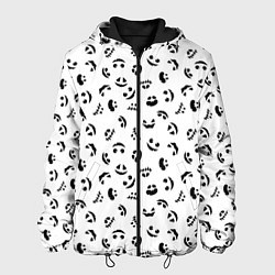 Куртка с капюшоном мужская Призрачный узор, цвет: 3D-черный