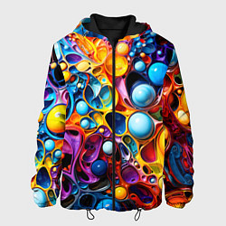 Куртка с капюшоном мужская Космическая фантазия, цвет: 3D-черный