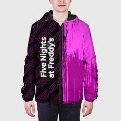 Куртка с капюшоном мужская FNAF pro gaming по-вертикали, цвет: 3D-черный — фото 2