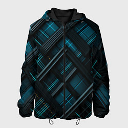 Мужская куртка Тёмно-синяя диагональная клетка в шотландском стил