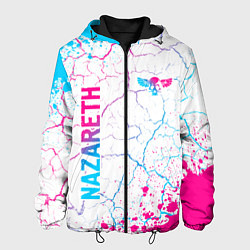 Куртка с капюшоном мужская Nazareth neon gradient style вертикально, цвет: 3D-черный