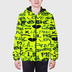 Куртка с капюшоном мужская Lil peep кислотный стиль, цвет: 3D-черный — фото 2