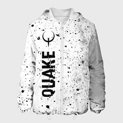 Мужская куртка Quake glitch на светлом фоне по-вертикали