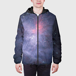 Куртка с капюшоном мужская Космические брызги, цвет: 3D-черный — фото 2