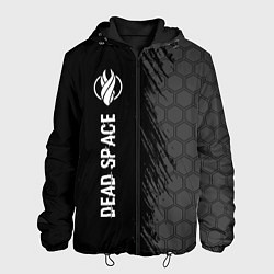 Куртка с капюшоном мужская Dead Space glitch на темном фоне по-вертикали, цвет: 3D-черный