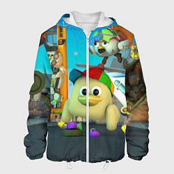 Куртка с капюшоном мужская Маленький Мальчик Чикен Ган, цвет: 3D-белый
