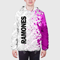 Куртка с капюшоном мужская Ramones rock legends по-вертикали, цвет: 3D-белый — фото 2