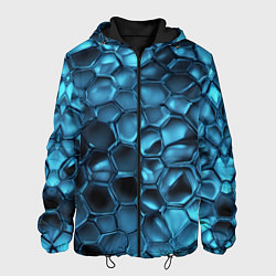 Куртка с капюшоном мужская Синее стекло, цвет: 3D-черный