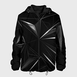 Куртка с капюшоном мужская Хрустальные узоры, цвет: 3D-черный